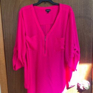 Torrid size 3 hot pink blouse